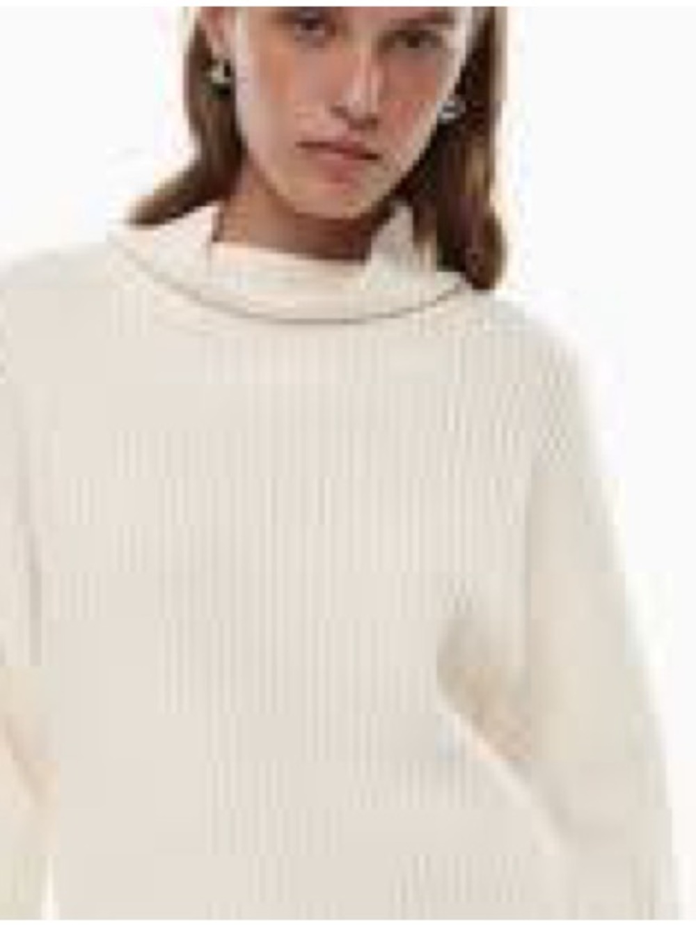 Wilfred Extra Fine Merino Wool Ribbed Turtleneck Knit Sweater Size S